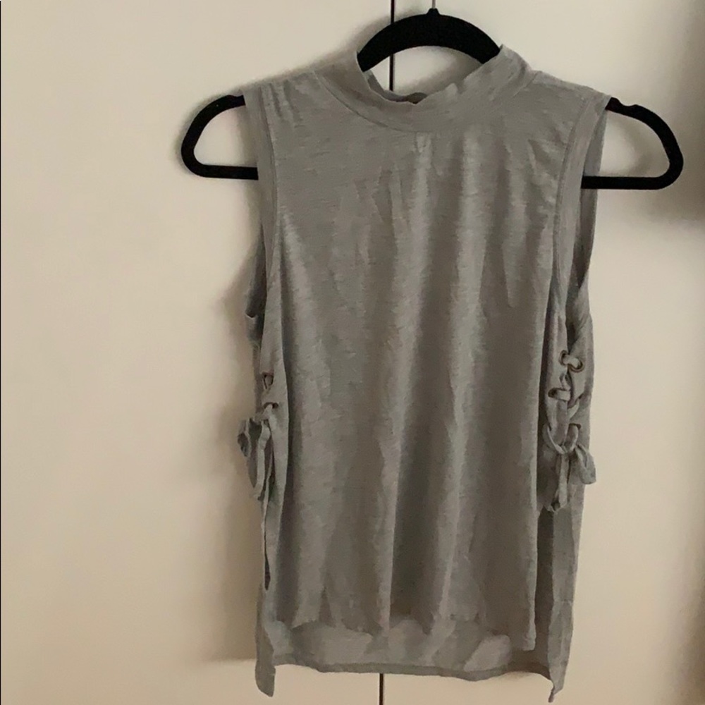 Cute open back side tie top